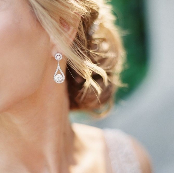 Jewelry - New Chic Wedding Tear Drop Diamond Earrings